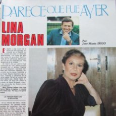 Coleccionismo de Revista Diez Minutos: RECORTE REVISTA DIEZ MINUTOS Nº 1808 1986 LINA MORGAN 3 PGS. Lote 232337015