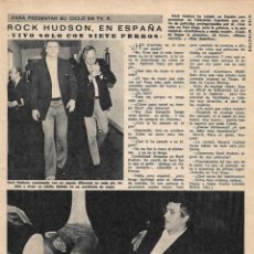 Coleccionismo de Revista Diez Minutos: ROCK HUDSON: ENTREVISTA Y REPORTAJE GRÁFICO DE LOS AÑOS 70