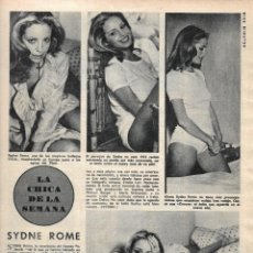 Coleccionismo de Revista Diez Minutos: SYDNE ROME: REPORTAJE GRÁFICO. AÑOS 70