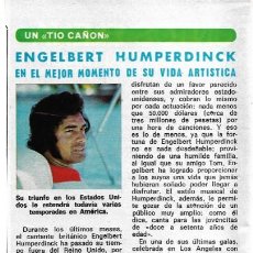 Coleccionismo de Revista Diez Minutos: ENGELBERT HUMPERDINCK: GACETILLA ILUSTRADA. AÑOS 70