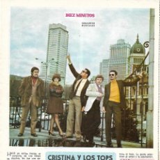 Coleccionismo de Revista Diez Minutos: CRISTINA Y LOS TOPS. FICHA DE 1969