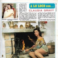 Coleccionismo de Revista Diez Minutos: CLAUDIA GRAVY: GRAN ENTREVISTA Y REPORTAJE GRÁFICO. AÑOS 70. Lote 283205173