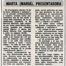 Coleccionismo de Revista Diez Minutos: GACETILLA DE MARÍA SALERNO. AÑOS 70