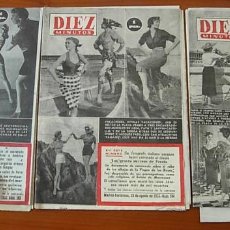 Coleccionismo de Revista Diez Minutos: LOTE 3 X REVISTA DIEZ MINUTOS 1953 FORMATO PEQUEÑO NÚMEROS 103, 104, 105