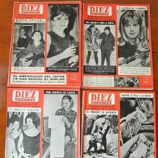 Coleccionismo de Revista Diez Minutos: LOTE 4 X REVISTA DIEZ MINUTOS 1963 NÚMEROS 596 (RARO), 603, 604, 605 COMPLETAS !!