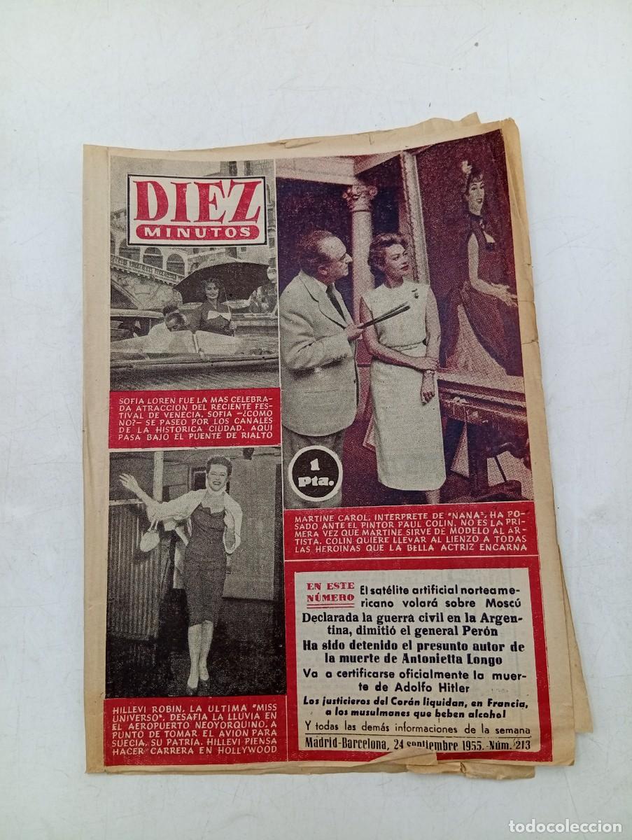 Coleccionismo de Revista Diez Minutos: REVISTA DIEZ MINUTOS. N&ordm; 213. A&Ntilde;O 1955. LA SIRENA Y LOS ELEFANTES. EL GLAUI TIENE PATENTE DE... LEER