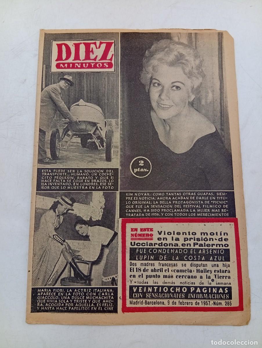 Coleccionismo de Revista Diez Minutos: REVISTA DIEZ MINUTOS. N&ordm; 285. A&Ntilde;O 1957. KIM NOVAK, PROTAGONISTA. EL PRINCIPE CARLOS DE INGLA... LEER