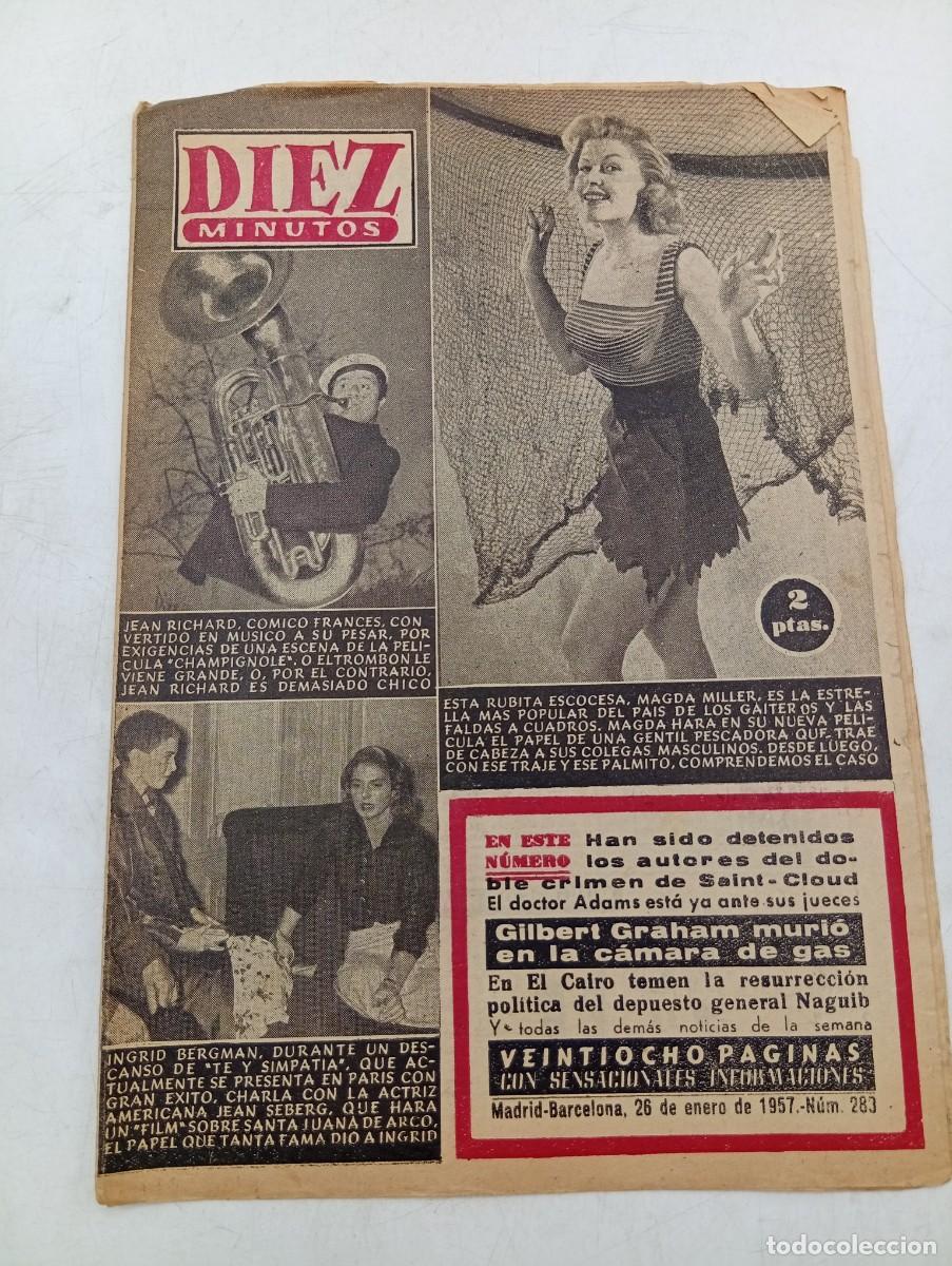 Coleccionismo de Revista Diez Minutos: REVISTA DIEZ MINUTOS. N&ordm; 281. A&Ntilde;O 1957. MAGDA MILLER. INGRID BERGMAN. JEAN RICHARD.... LEER