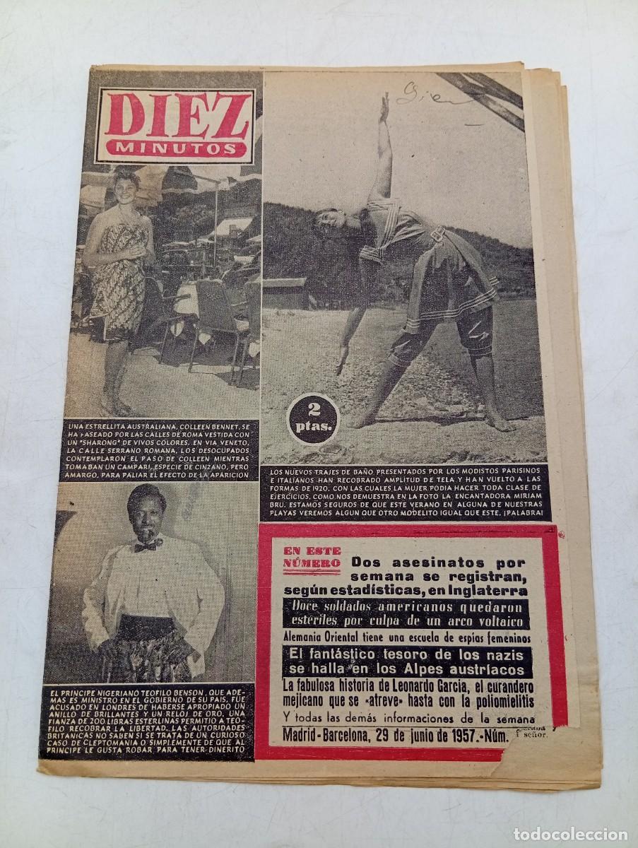 Coleccionismo de Revista Diez Minutos: REVISTA DIEZ MINUTOS. N&ordm; 305. A&Ntilde;O 1957. PRINCIPE NIGERIANO TEOFILO BENSON. TRAJES DE BA&Ntilde;O..... LEER.