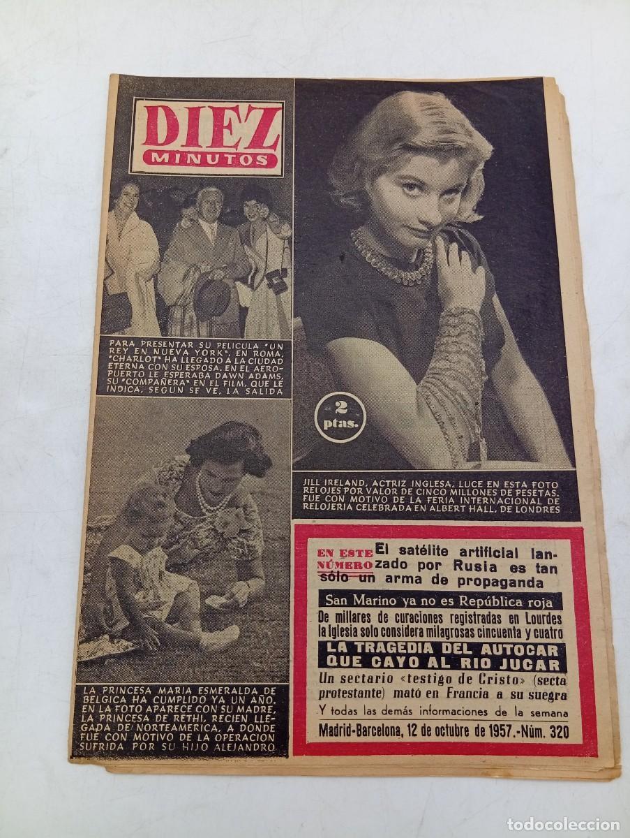 Coleccionismo de Revista Diez Minutos: REVISTA DIEZ MINUTOS. N&ordm; 320. A&Ntilde;O 1957. LA TRAGEDIA DEL AUTOCAR. JAYNE MANSFIELD. AVIONES..... LEER.