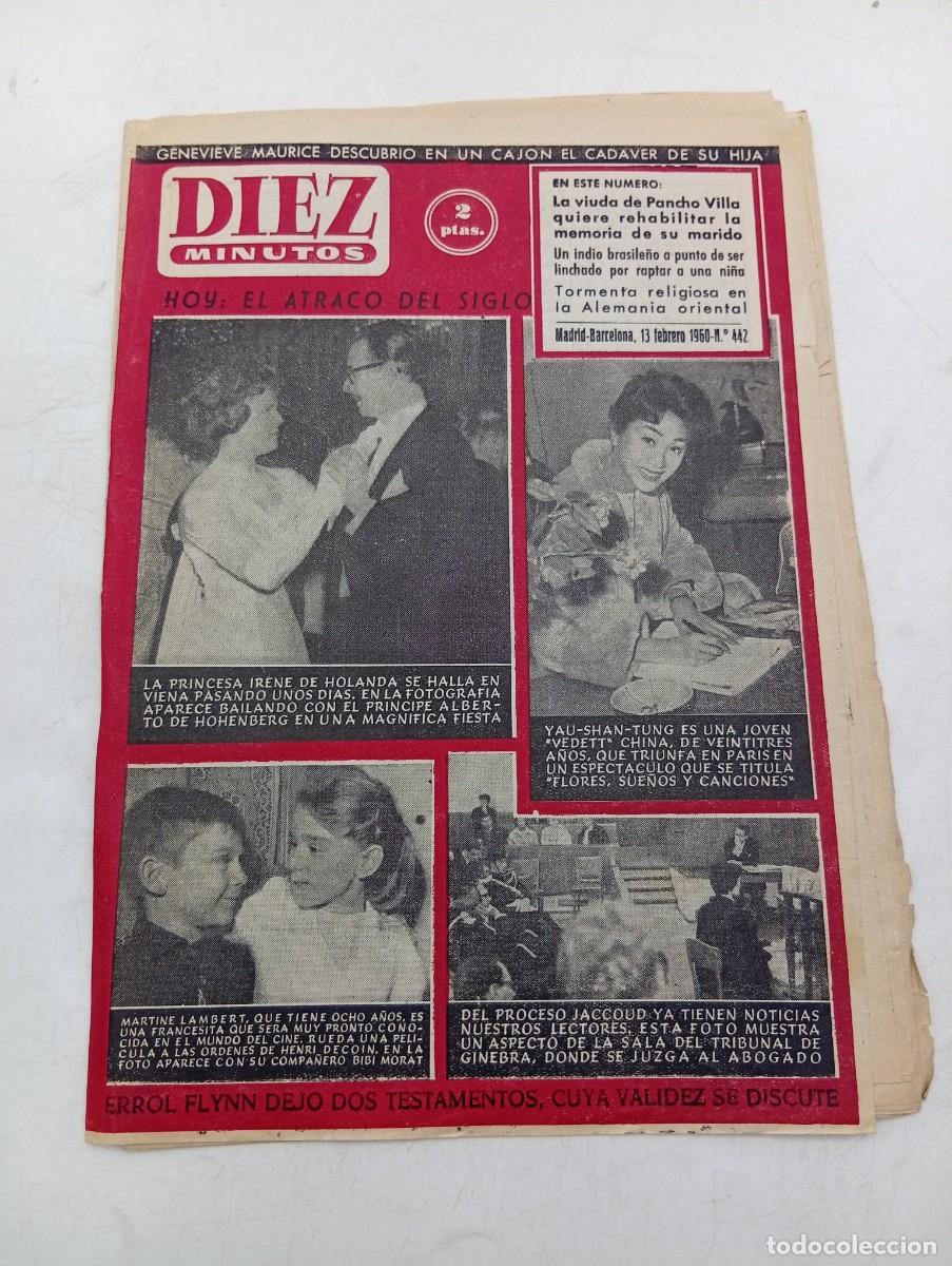 Coleccionismo de Revista Diez Minutos: REVISTA DIEZ MINUTOS. N&ordm; 442. A&Ntilde;O 1960. YAU-SHAN-TUNG, JOVEN VEDETT. MARTINE LAMBERT..... LEER.