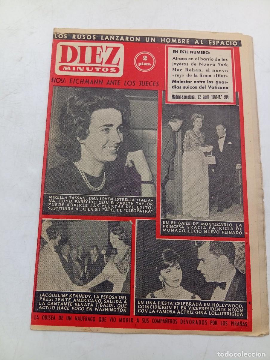 Coleccionismo de Revista Diez Minutos: REVISTA DIEZ MINUTOS. N&ordm; 518. A&Ntilde;O 1961. MIRELLA TASSAN. JACQUELINE KENNEDY. LAS PIRAMIDES .... LEER.