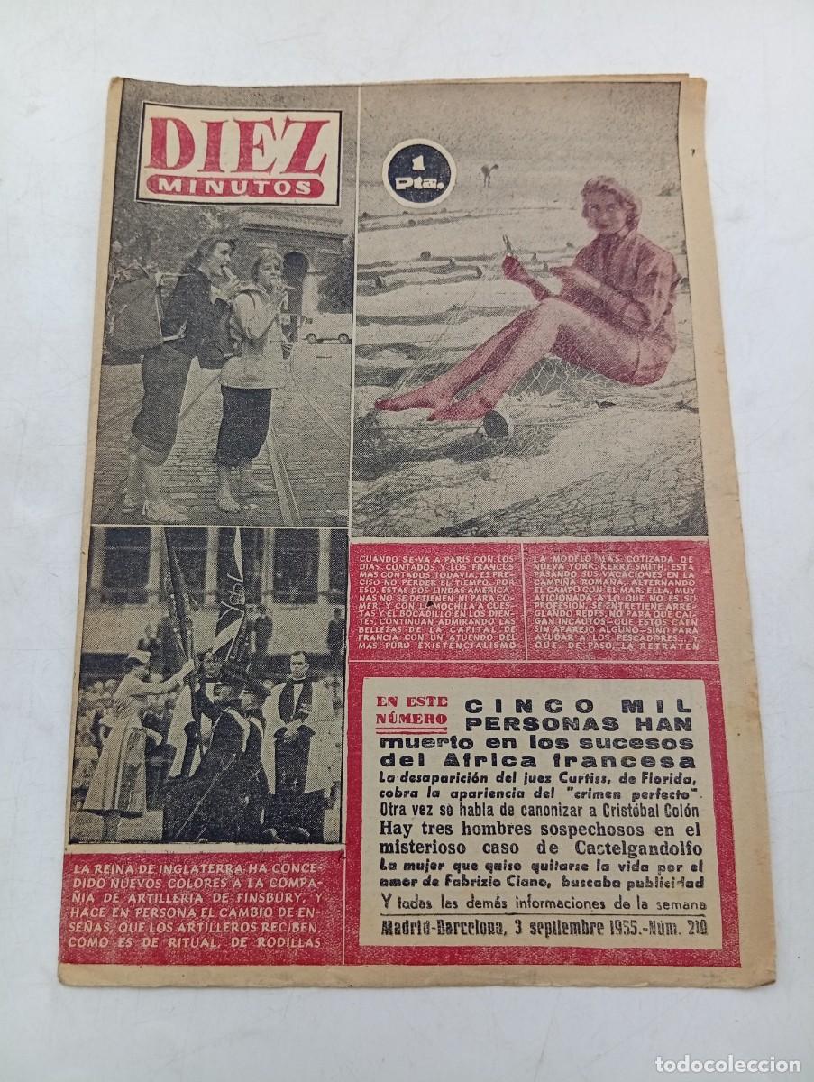 Coleccionismo de Revista Diez Minutos: REVISTA DIEZ MINUTOS. N&ordm; 210. A&Ntilde;O 1955. HERRY SMITH. LA REINA DE INGLATERRA. MUERTOS EN ... LEER.