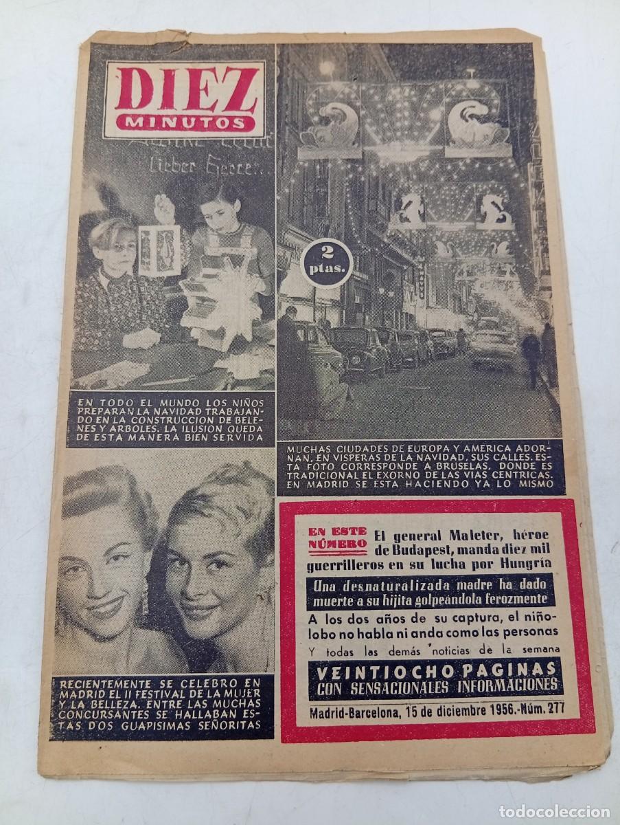 Coleccionismo de Revista Diez Minutos: REVISTA DIEZ MINUTOS. N&ordm; 277. A&Ntilde;O 1956. VISPERAS DE LA NAVIDAD. PREPARAN LA NAVIDAD. GENERAL.. LEER.