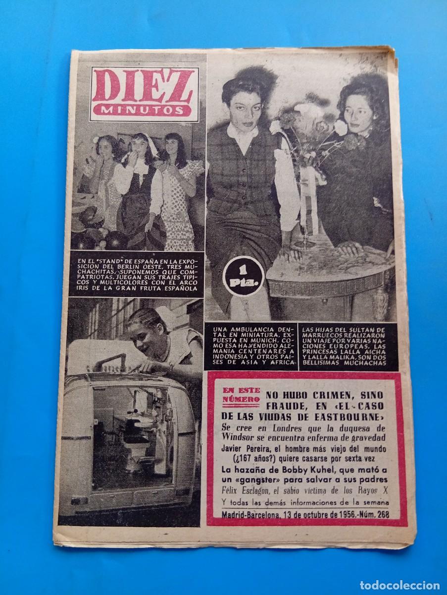 Collection Magazine Diez Minutos: REVISTA DIEZ MINUTOS. N&ordm; 268. A&Ntilde;O 1956. LAS HIJAS DEL SULTAN. CASO VIUDAS DE EASTBOURNE... LEER.
