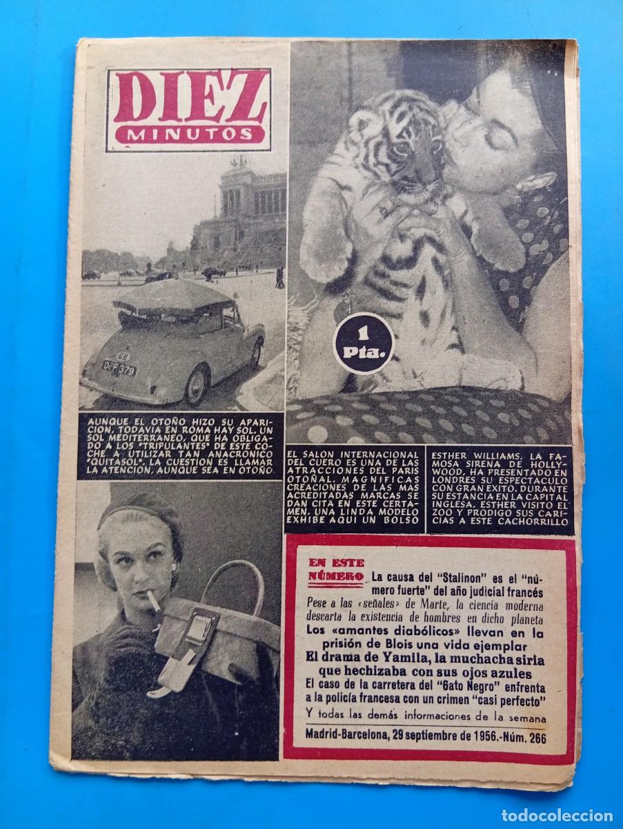 Collection Magazine Diez Minutos: REVISTA DIEZ MINUTOS. N&ordm; 266. A&Ntilde;O 1956. ESTHER WILLIAMS. EL ASESINO DE SETSUKO. LOS AMANTES... LEER.