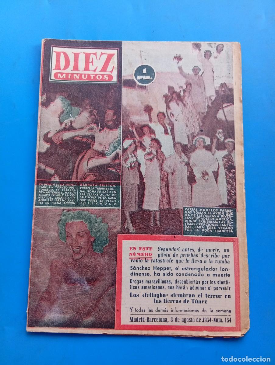 Coleccionismo de Revista Diez Minutos: REVISTA DIEZ MINUTOS. N&ordm; 154. A&Ntilde;O 1954. EN BERLIN, UN TORNEO PINTURESCO. BARBARA BRITTON.... LEER.