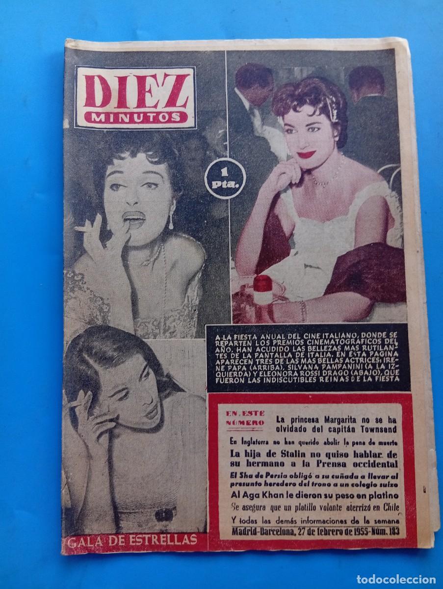 Collection Magazine Diez Minutos: REVISTA DIEZ MINUTOS. N&ordm; 183. A&Ntilde;O 1955. IRENE PAPA. SILVANA PAMPANINI. ELEONORA ROSSI DRAGO... LEER.