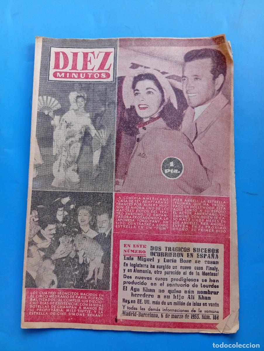 Collection Magazine Diez Minutos: REVISTA DIEZ MINUTOS. N&ordm; 184. A&Ntilde;O 1955. PIER ANGELI, ESTRELLA ITALIANA. LUIS MIGUEL Y LUCIA... LEER.