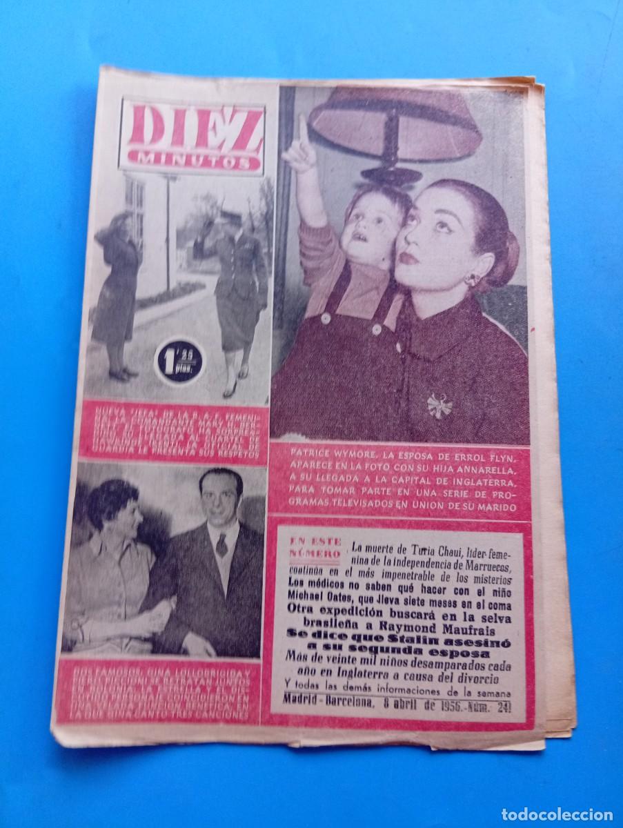 Coleccionismo de Revista Diez Minutos: REVISTA DIEZ MINUTOS. N&ordm; 241. A&Ntilde;O 1956. PATRICE WYMORE. MARY H. BERNETT. GINA LOLLOBRIGIDA... LEER.