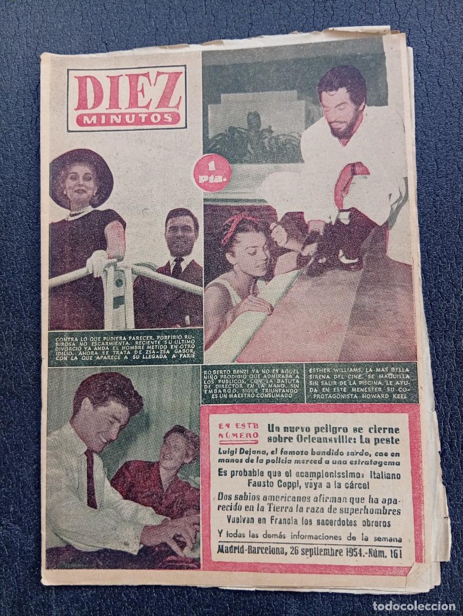 Coleccionismo de Revista Diez Minutos: REVISTA DIEZ MINUTOS. N&ordm; 161. A&Ntilde;O 1954. PORFIRIO RUBIROSA. ROBERTO BENZI. LA PESTE. FAUSTO ... LEER.