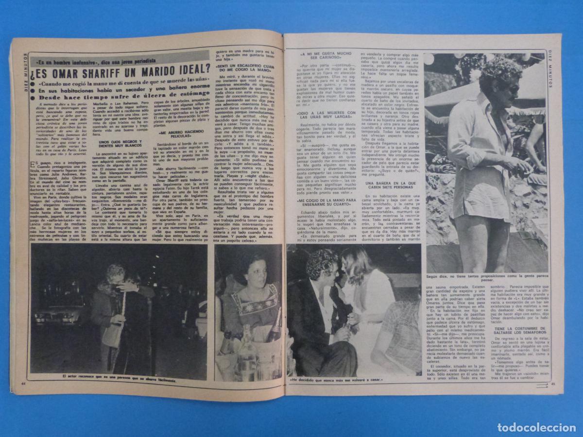 Coleccionismo de Revista Diez Minutos: RECORTE REPORTAJE CLIPPING DE OMAR SHARIFF REVISTA DIEZ MINUTOS N&ordm; 1225 PAG 44-46