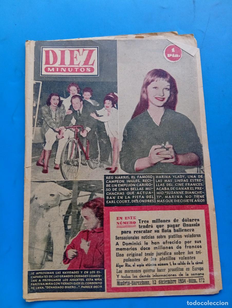 Coleccionismo de Revista Diez Minutos: REVISTA DIEZ MINUTOS. N&ordm; 172. A&Ntilde;O 1954. REG HARRIS. MARINA VLADY. ALGER HISS. ONASSIS ... LEER.