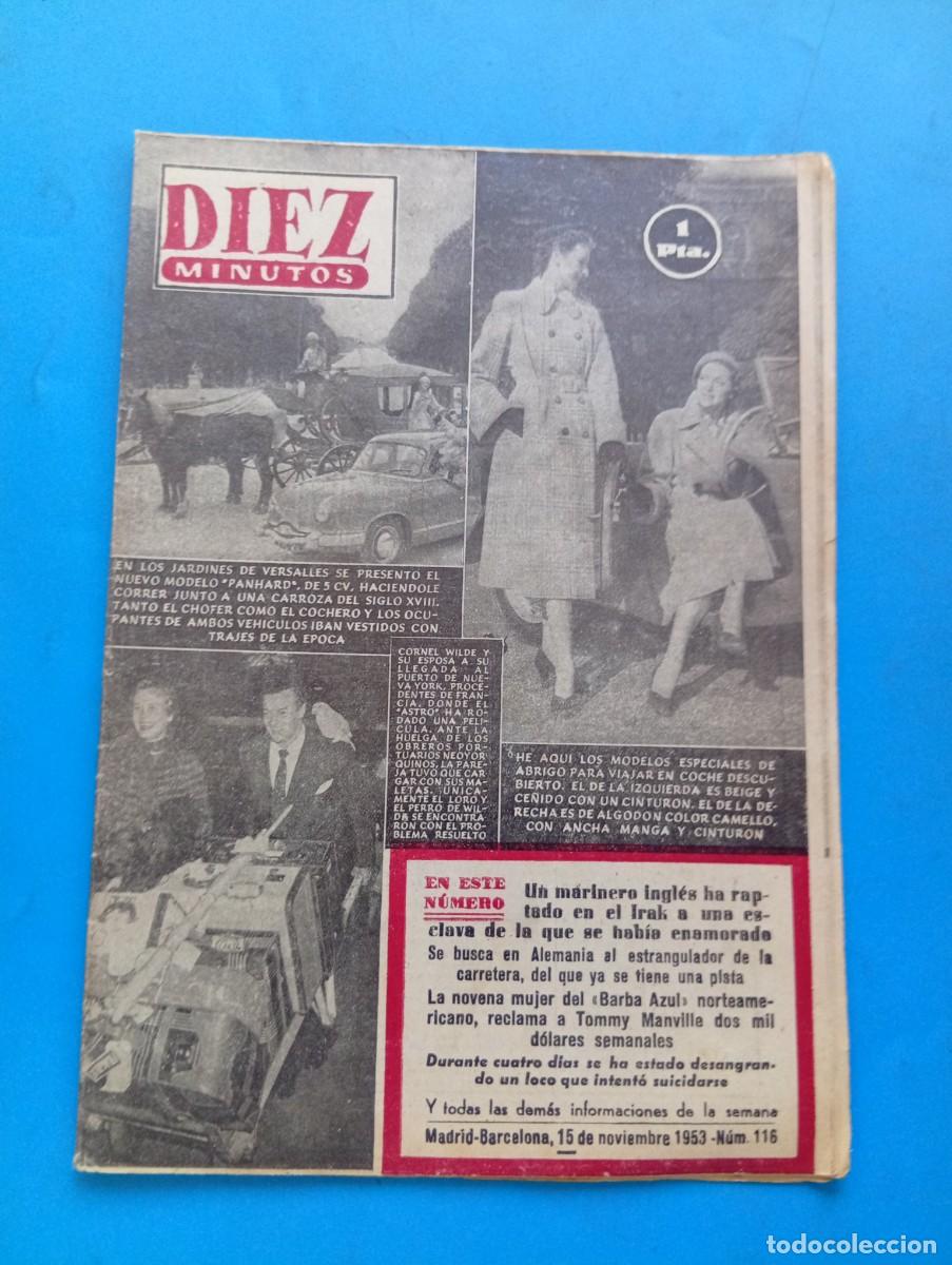Coleccionismo de Revista Diez Minutos: REVISTA DIEZ MINUTOS. N&ordm; 116. A&Ntilde;O 1953. EXPOSICI&Oacute;N VERSALLES. MARINERO RAPTA ESCLAVA. BARBA... LEER.