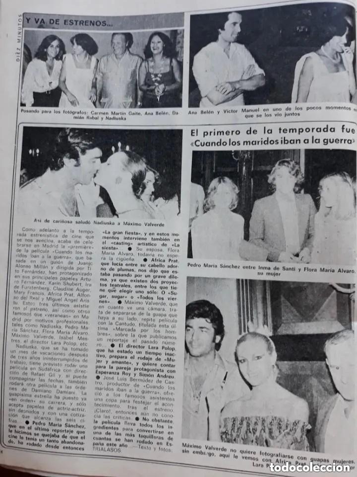 Coleccionismo de Revista Diez Minutos: HOJA DE REVISTA CON-- INMA DE SANTIS ANA BELEN VICTOR MANUEL NADIUSKA VICTOR VALVERDE - DIEZ MINUTOS