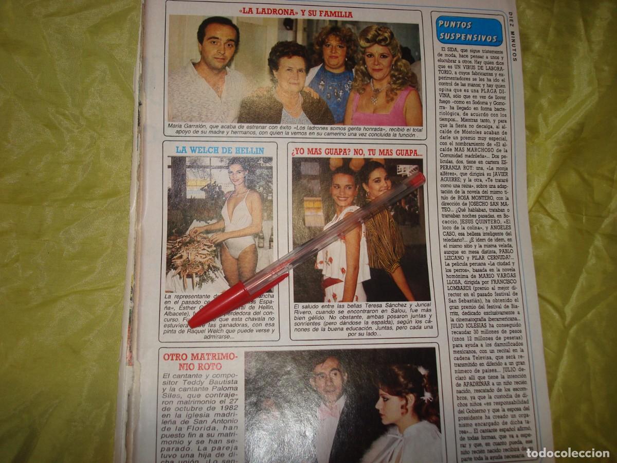 Collezionismo di Rivista Diez Minutos: RECORTE : JUNCAL RIVERO Y TERESA SANCHEZ. DIEZ MINUTOS, OCTUB 1985