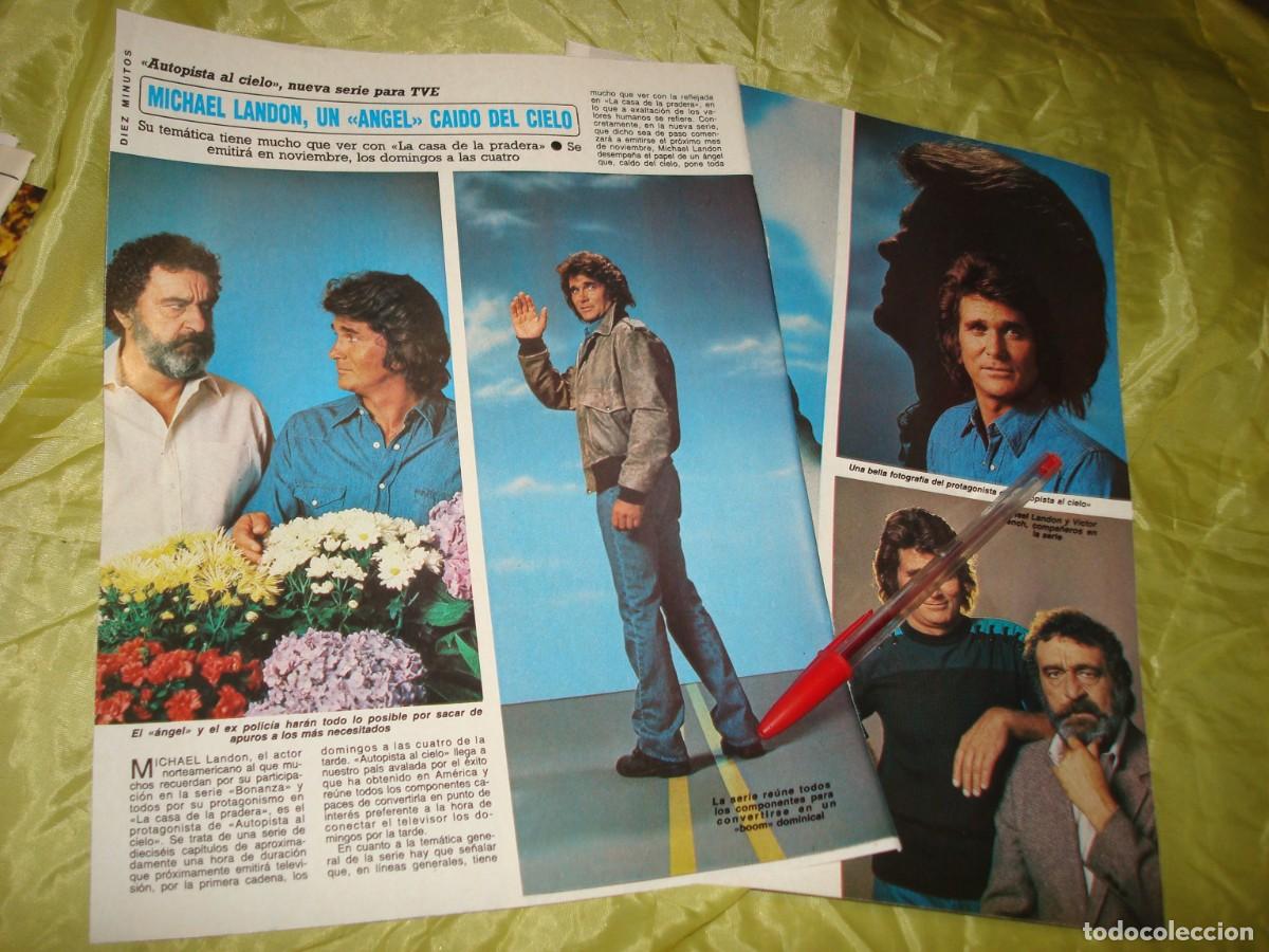 Coleccionismo de Revista Diez Minutos: RECORTE : MICHAEL LANDON Y VICTOR FRENCH, EN AUTOPISTA AL CIELO. DIEZ MINUTOS, OCTUB 1985