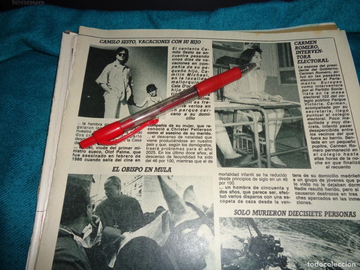 Coleccionismo de Revista Diez Minutos: RECORTE : CAMILO SESTO, VACACIONES CON SU HIJO. DIEZ MINUTOS, JUNIO 1989