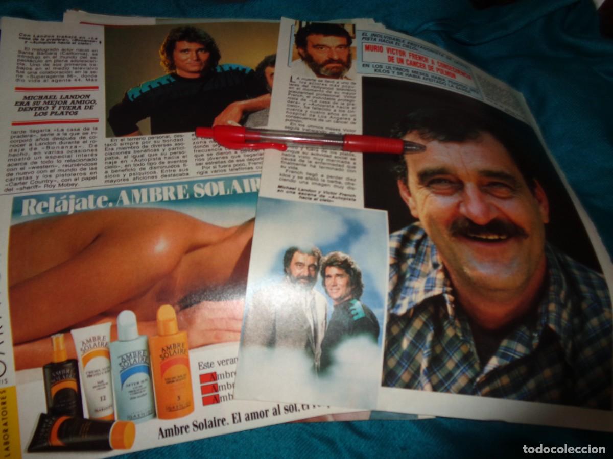 Coleccionismo de Revista Diez Minutos: RECORTE : MUERE VICTOR FRENCH , DE LA CASA DE LA PRADERA. DIEZ MINUTOS, JUNIO 1989