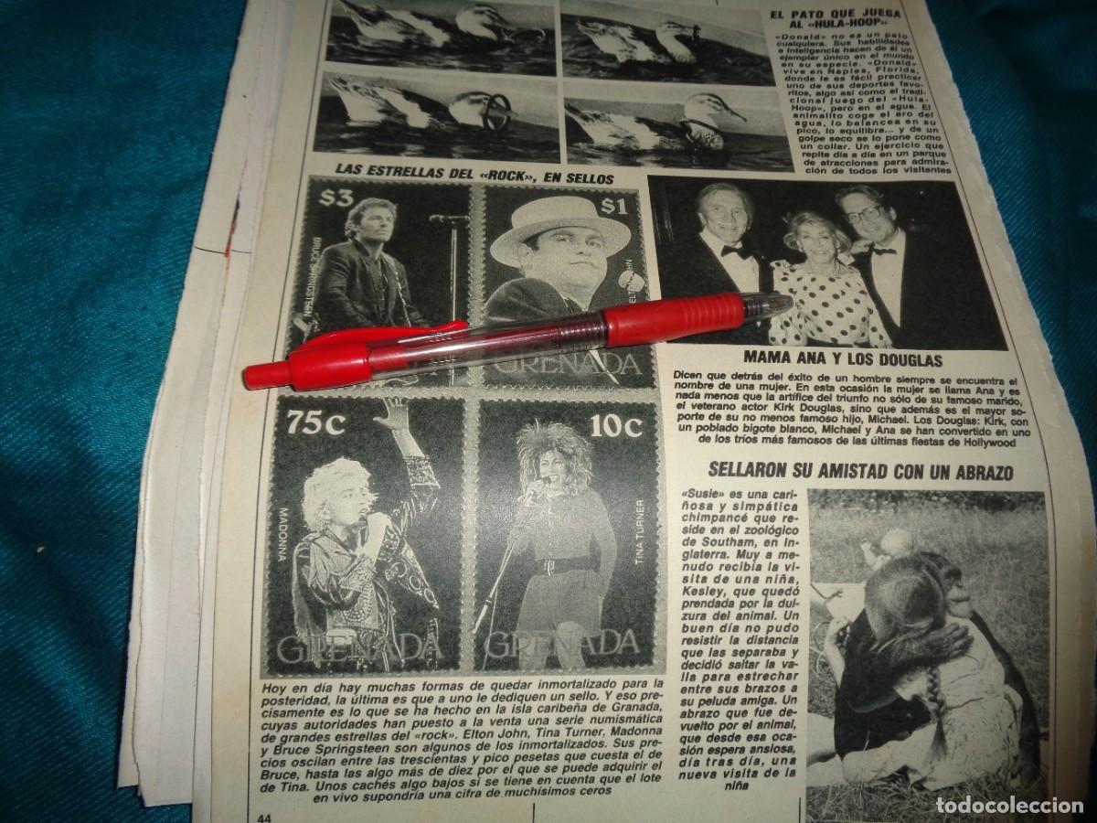 Coleccionismo de Revista Diez Minutos: RECORTE : ESTRELLAS DEL ROCK, EN SELLOS : MADONNA, TINA TURNER, ...... DIEZ MINUTOS, JUNIO 1989