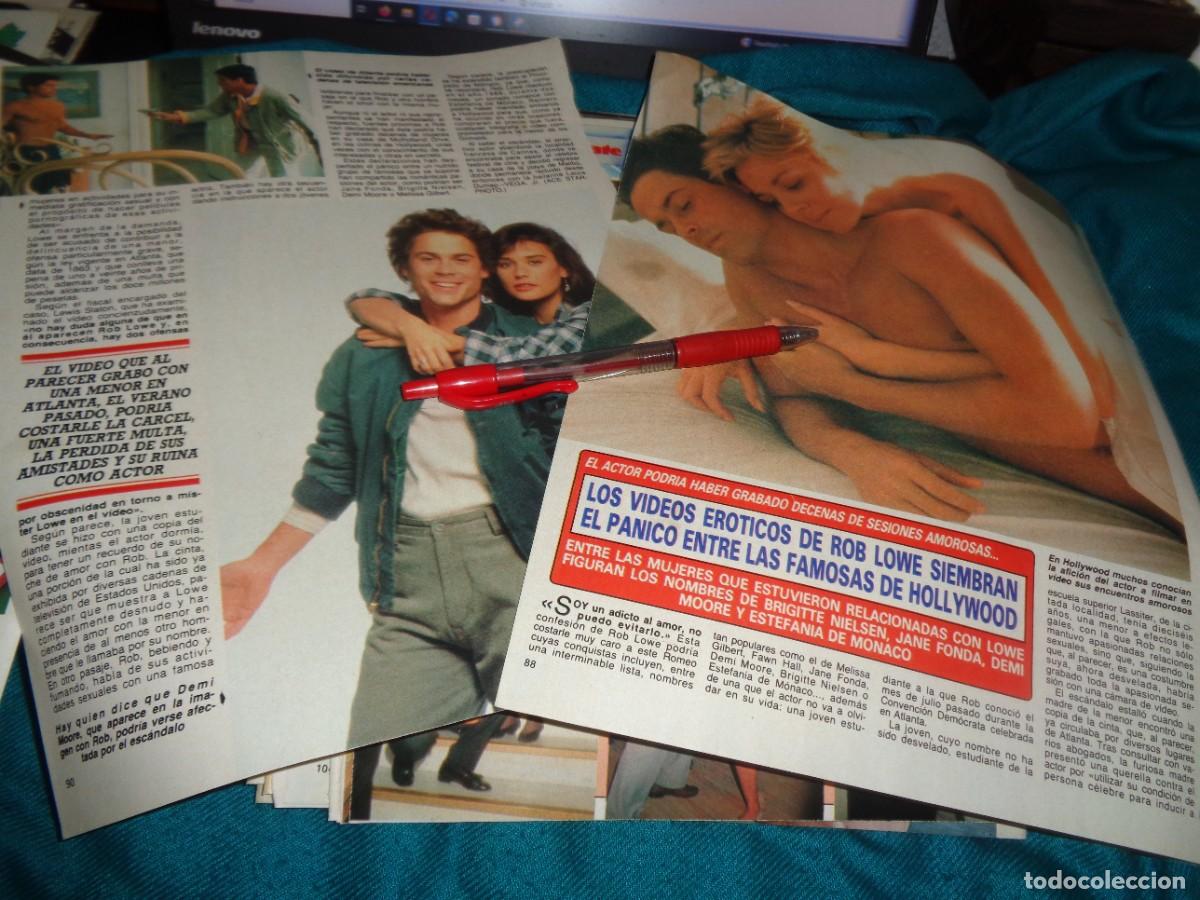 Coleccionismo de Revista Diez Minutos: RECORTE : VIDEOS EROTICOS DE ROB LOWE. DIEZ MINUTOS, JUNIO 1989