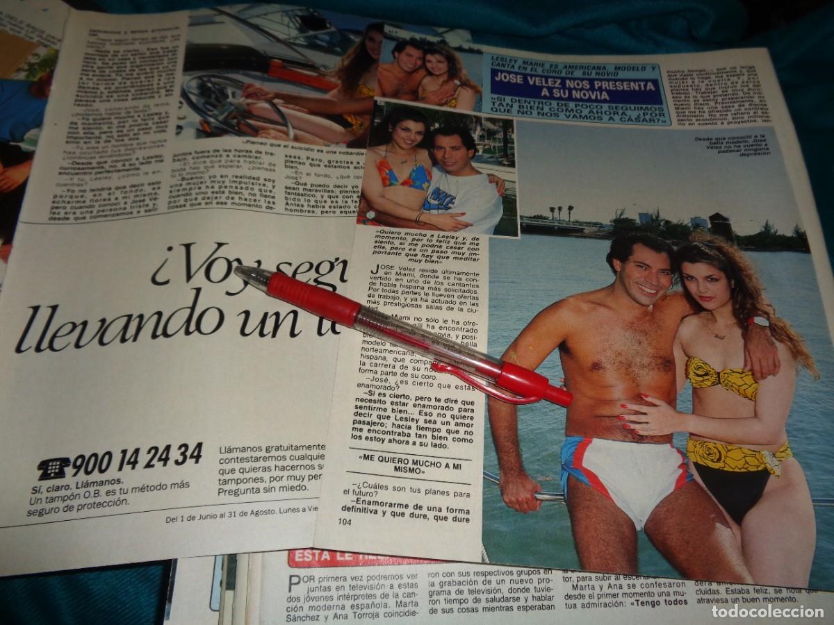 Coleccionismo de Revista Diez Minutos: RECORTE : JOSE VELEZ PRESENTA A SU NOVIA. DIEZ MINUTOS, JUNIO 1989