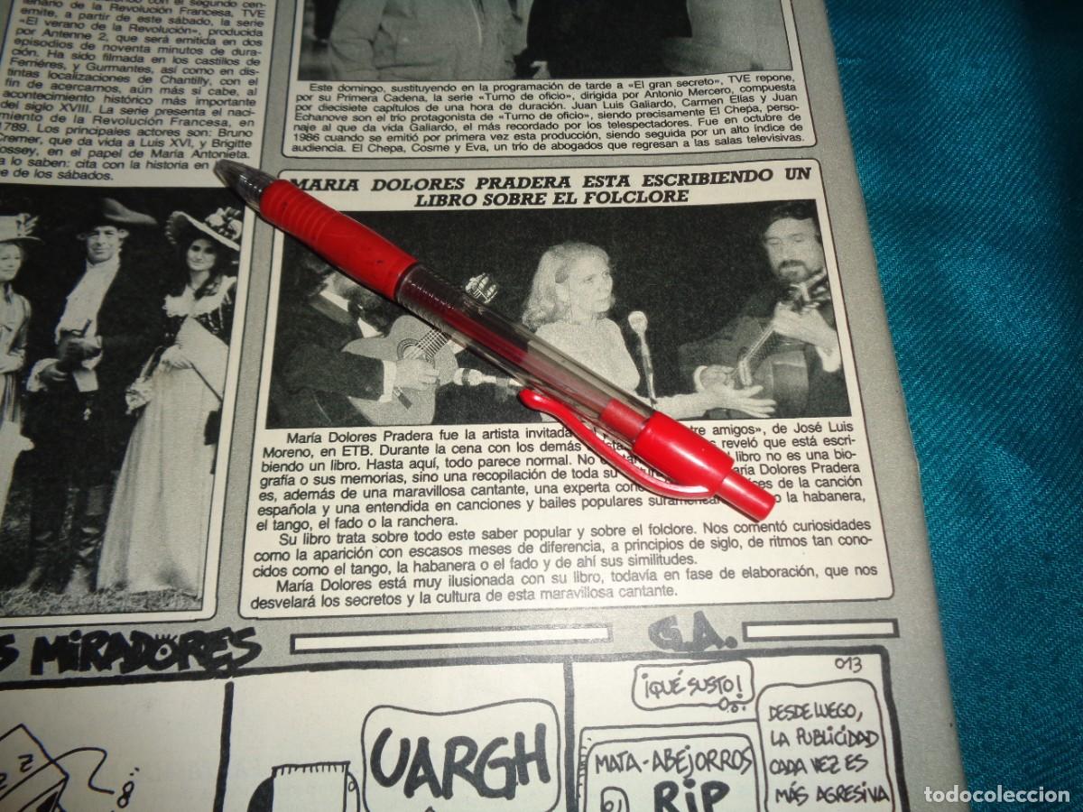 Coleccionismo de Revista Diez Minutos: RECORTE : MARIA DOLORES PRADERA ESTA ESCRIBIENDO UN LIBRO. DIEZ MINUTOS, JUNIO 1989