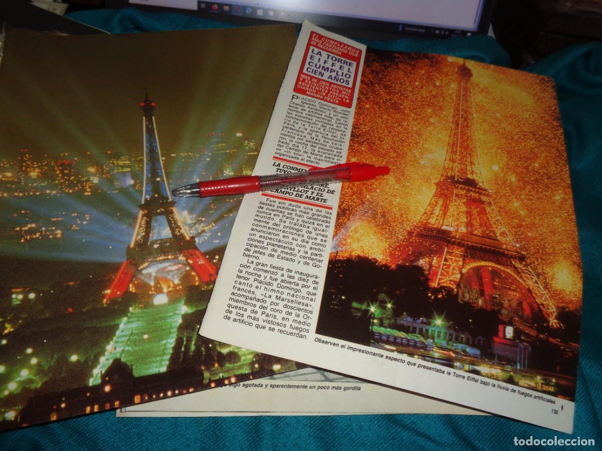 Coleccionismo de Revista Diez Minutos: RECORTE : LA TORRE EIFFEL CUMPLE 100 A&Ntilde;OS. DIEZ MINUTOS, JUNIO 1989