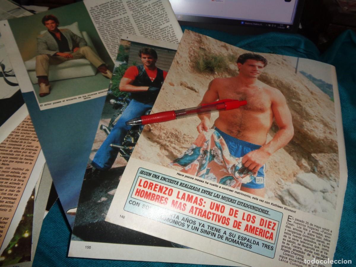 Coleccionismo de Revista Diez Minutos: RECORTE : LORENZO LAMAS, UNO DE LOS 10 HOMBRES MAS ATRACTIVOS. DIEZ MINUTOS, JUNIO 1989