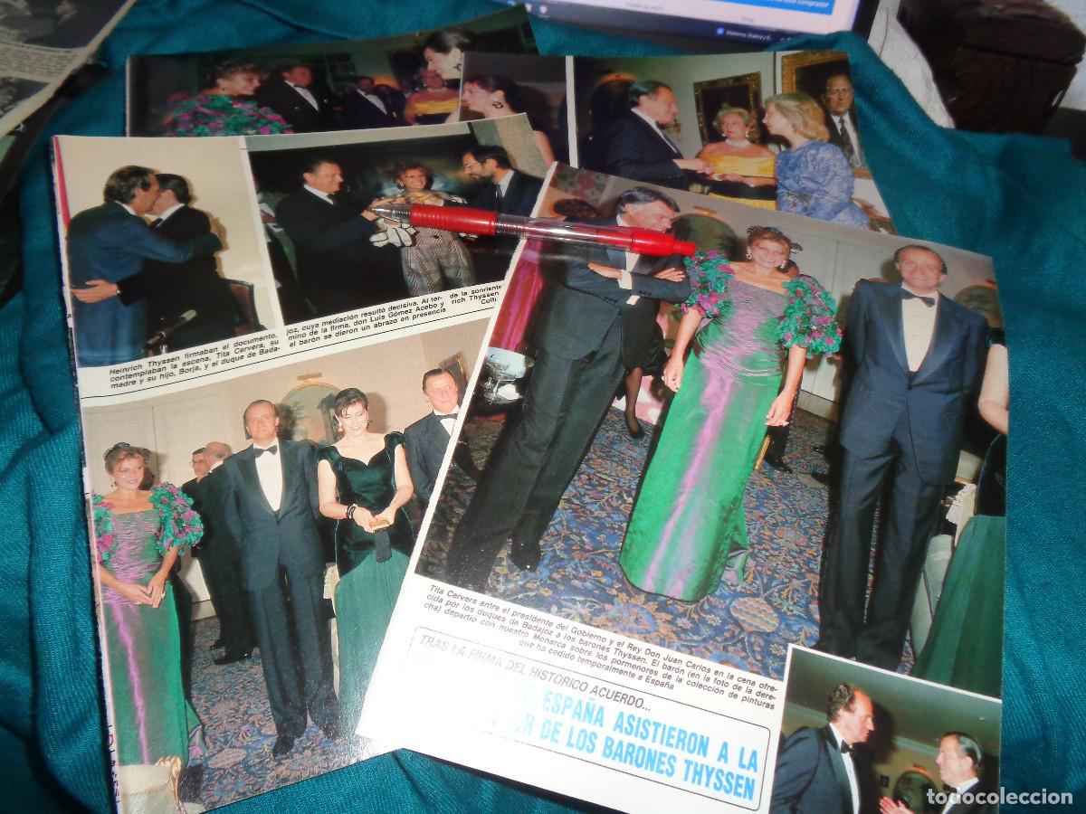 Collection Magazine Diez Minutos: RECORTE : LOS REYES EN LA CENA DE HONOR DE LOS BARONES THYSSEN. DIEZ MINUTOS, ABRIL 1988