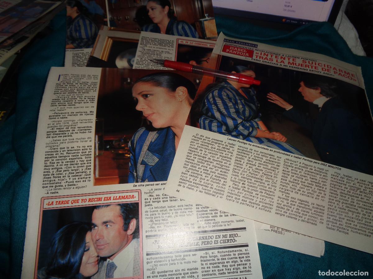 Collection Magazine Diez Minutos: RECORTE : ISABEL PANTOJA : INTENTE SUICIDARME TRAS LA MUERTE DE PACO. DIEZ MINUTOS, ABRIL 1988