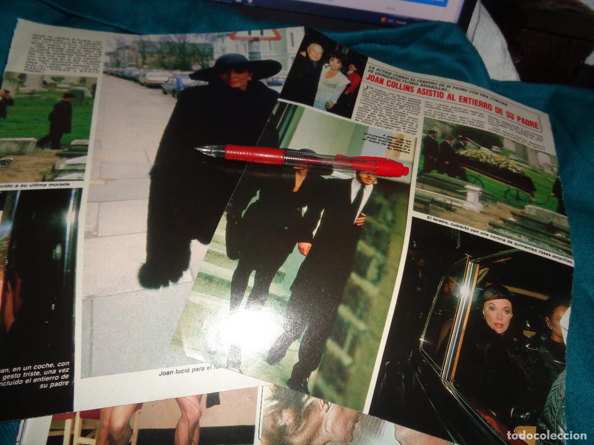 Collection Magazine Diez Minutos: RECORTE : JOAN COLLINS EN EL ENTIERRO DE SU PADRE. DIEZ MINUTOS, ABRIL 1988