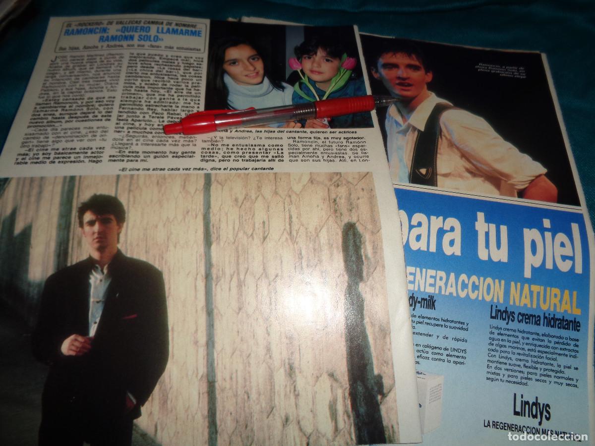 Collection Magazine Diez Minutos: RECORTE : RAMONCIN, EL ROCKERO DE VALLECAS. DIEZ MINUTOS, ABRIL 1988