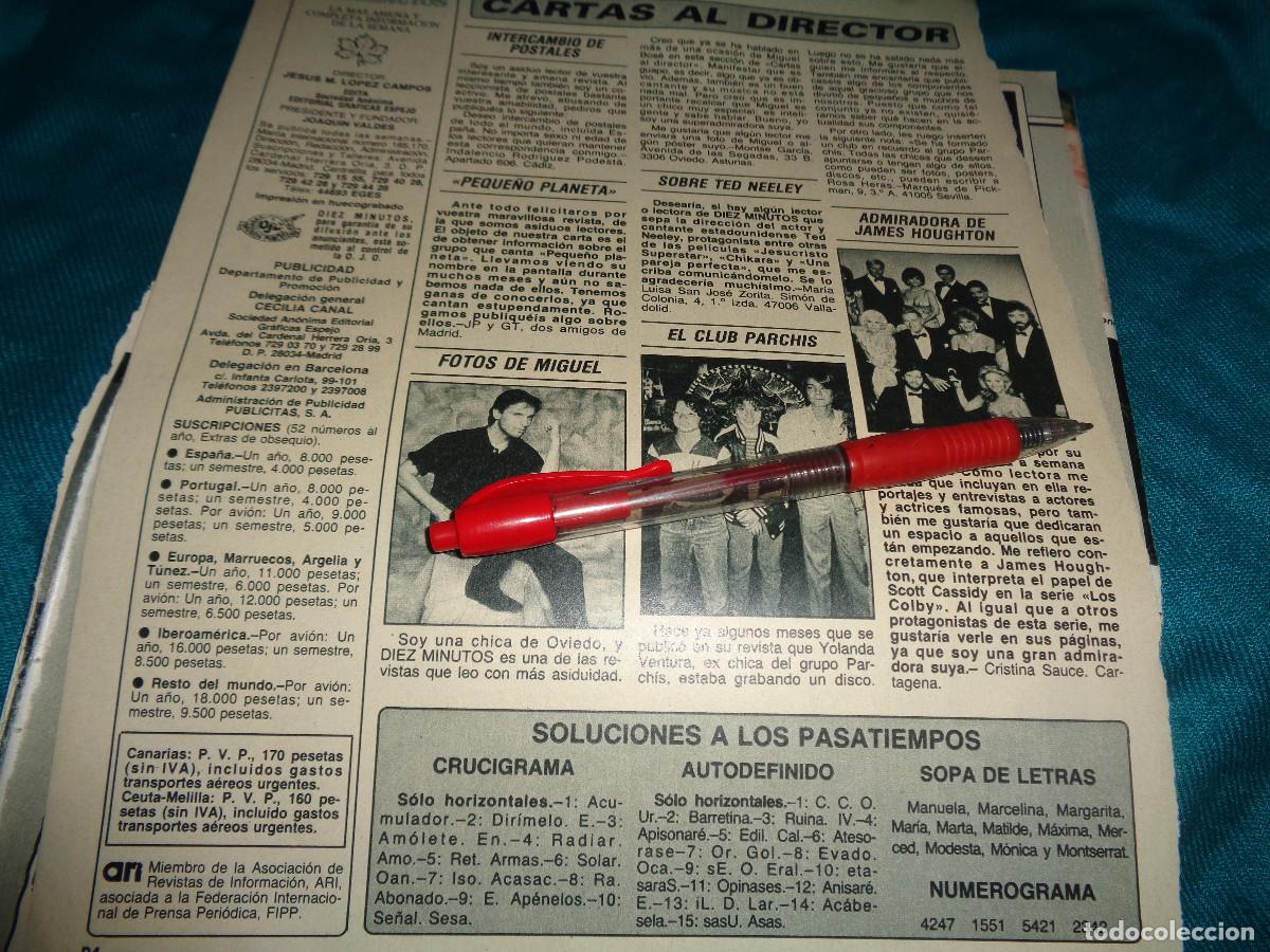 Collection Magazine Diez Minutos: RECORTE : MIGUEL BOSE, PARCHIS. DIEZ MINUTOS, ABRIL 1988