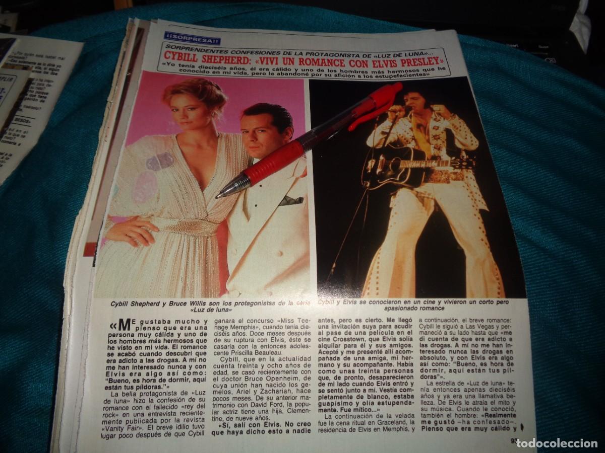 Coleccionismo de Revista Diez Minutos: RECORTE : CYBILL SHEPHERD Y ELVIS PRESLEY. DIEZ MINUTOS, MAYO 1988