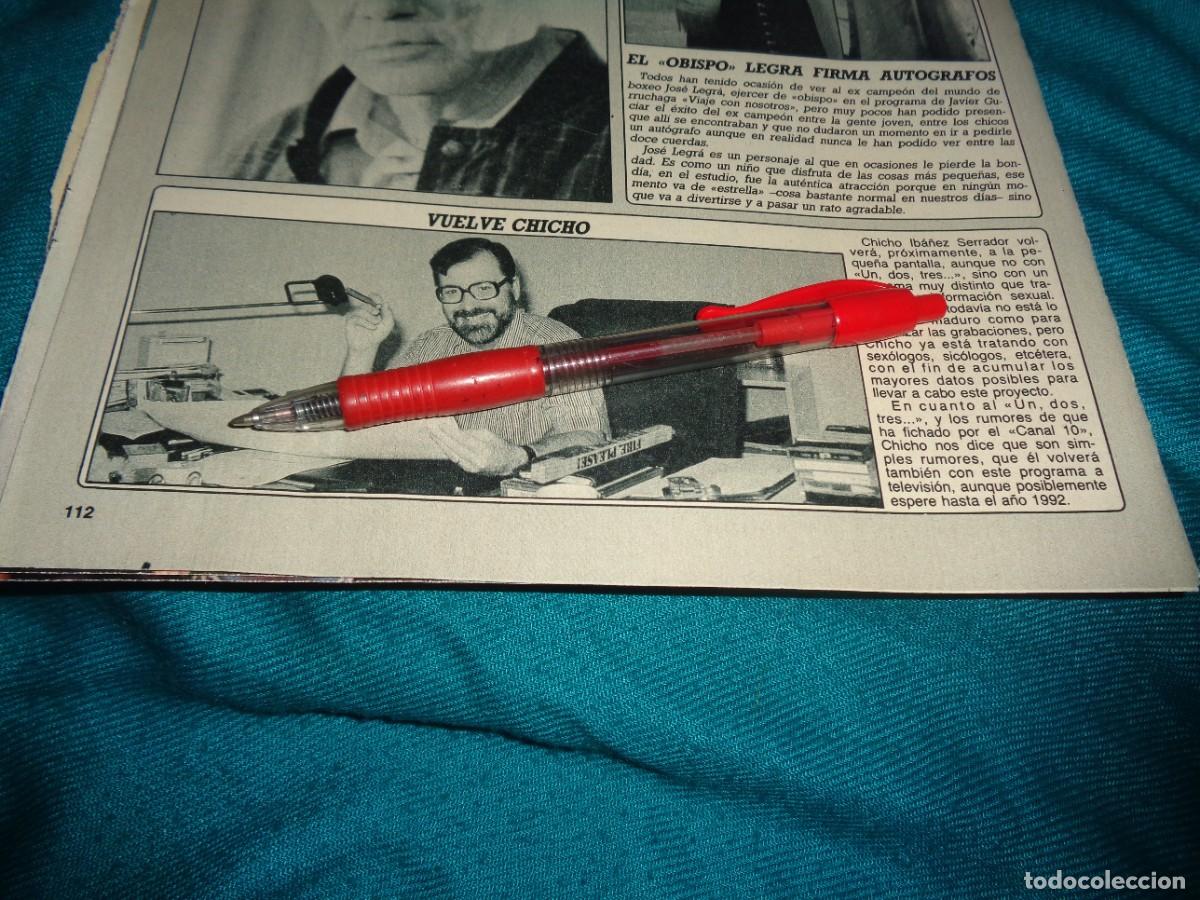 Coleccionismo de Revista Diez Minutos: RECORTE : CHICHO IBA&Ntilde;EZ SERRADOR VUELVE CON UN, DOS, TRES.... DIEZ MINUTOS, MAYO 1988