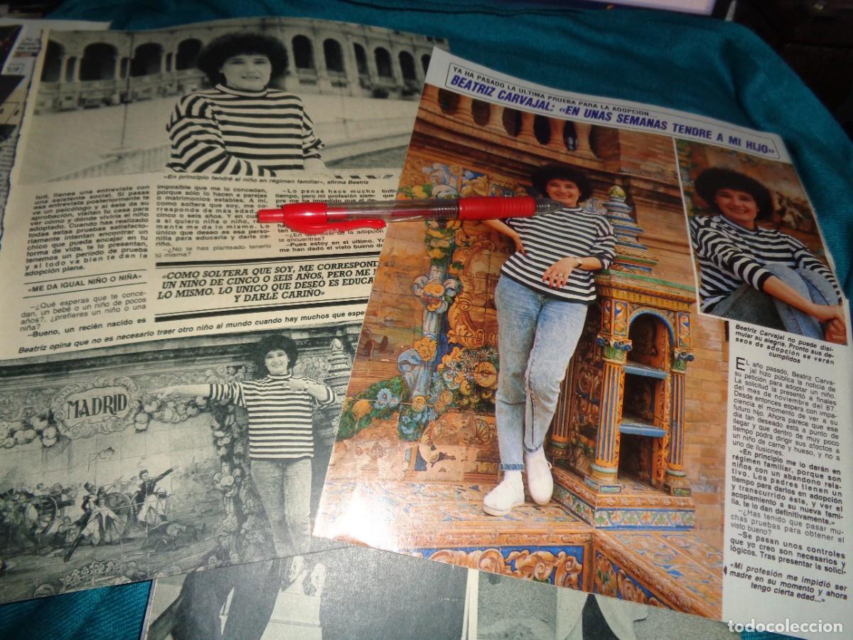 Coleccionismo de Revista Diez Minutos: RECORTE : BEATRIZ CARVAJAL, ADOPTA UN NI&Ntilde;O. DIEZ MINUTOS, MAYO 1988