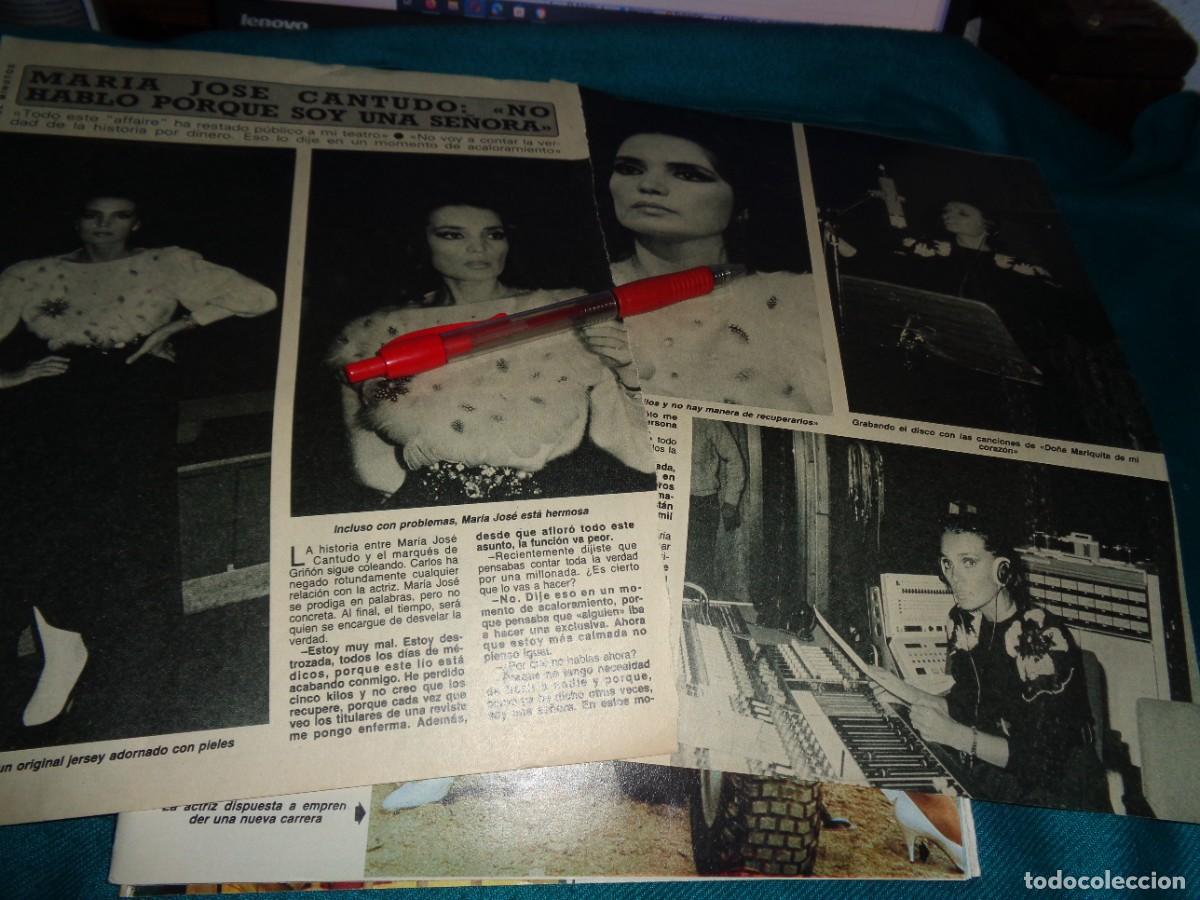 Coleccionismo de Revista Diez Minutos: RECORTE : MARIA JOSE CANTUDO NO HABLA DEL MARQUES DE GRI&Ntilde;ON. DIEZ MINUTOS, NOVBR 1985