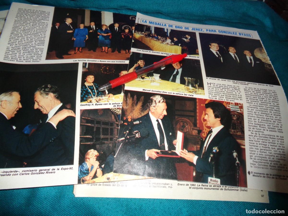Coleccionismo de Revista Diez Minutos: RECORTE : MEDALLA DE ORO DE JEREZ, PARA GONZALEZ BYASS. DIEZ MINUTOS, NOVBR 1985