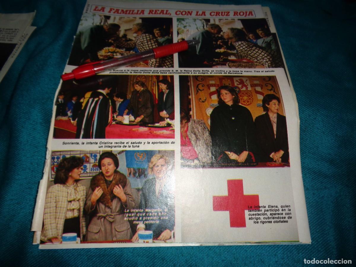 Coleccionismo de Revista Diez Minutos: RECORTE : LA FAMILIA REAL CON LA CRUZ ROJA. DIEZ MINUTOS, NOVBR 1985